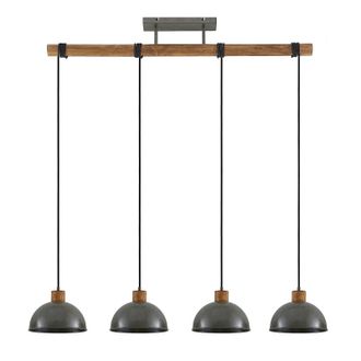 Lindby L&aacute;mpara Colgante durbis En Marr&oacute;n De Madera - Lindby