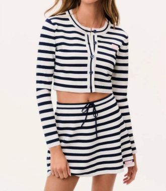 LoveShackFancy Avanette Cardigan In Sailor Night