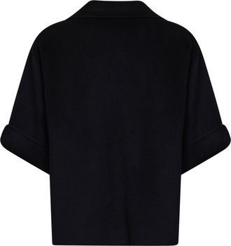 Max Mara Womens Short Coat Wkdneo Black Wool Virgin