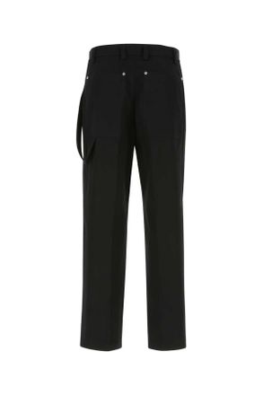 Burberry Cotton Wide-Leg Trouser - Black