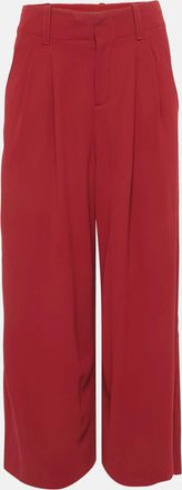 Alice & Olivia Alice + Olivia Burgundy Chiffon Flared Trousers
