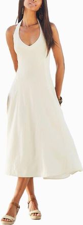 Lascana Womens Flowy Halter Neck Dress in Sand at Nordstrom, Size 4
