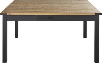 Maisons du monde Mesa de comedor de mango macizo y metal negro para 8/10 personas L. 145