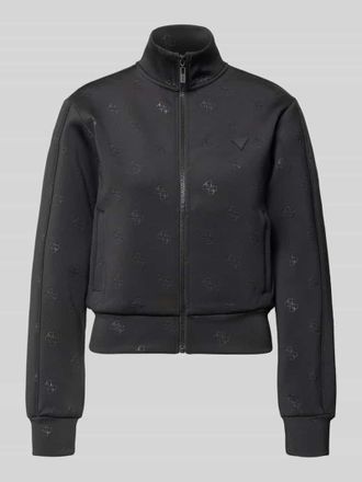 Guess Sweatjacke mit Logo-Muster Modell CALISTA in Black, Gr&ouml;&szlig;e XL