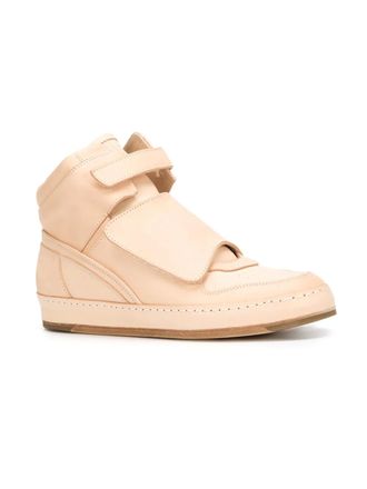 HENDER SCHEME hook & loop strap hi-top sneakers - unisex - Calf Leather/Calf Leather/Pig Leather - 4 - Neutrals