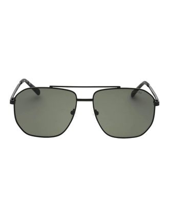 Guess Mens Guess Green Lens Matte Black Sunglasses - Size: ONE size