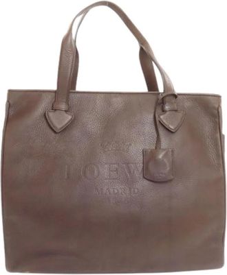 Loewe Pre-owned Tote bag - Dames - Vintage Shopper - Bruin - ONE Size - Leer - Vintage