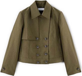 Motivi Jassen, Dames, Groen, S, Katoen, Trench Coats