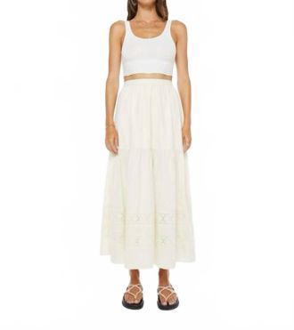 Mother Memory Lane Midi Skirt In Early Bird