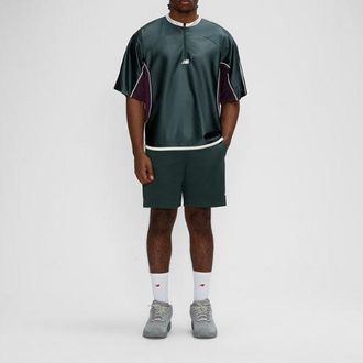 New Balance Mens Basketball Shooting Top in Green/Purple Polyester, size X-Large