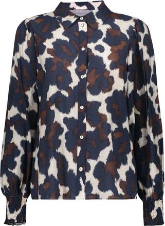 Geisha Printed Blouse - Dames - Blouses & Shirts - Veelkleurig - Maat: M Viscose