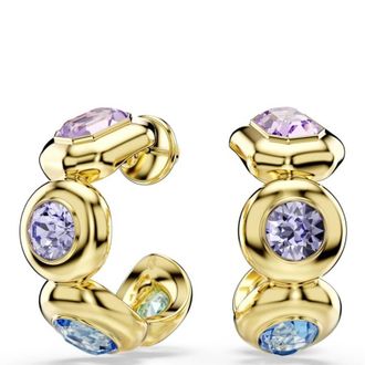 Swarovski Gema Gold-Tone Plated Crystal Earrings