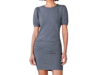 Sundry Puff Sleeve Mini Dress In Pigment Vintage Black