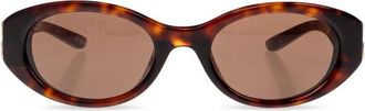 Balenciaga Ovale Zonnebril - unisex - Zonnebrillen - Bruin - ONE Size - Accessoires