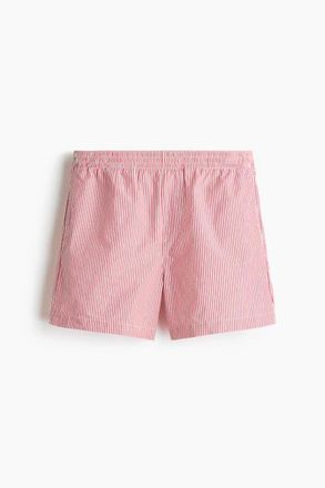 H&M Regular Fit Cotton Shorts in Red/striped at Nordstrom, Size X-Large
