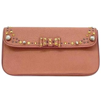 Miu Miu Pre-owned Clutch Bag - Dames - Vintage Clutch - Roze - ONE Size - Leer - Vintage
