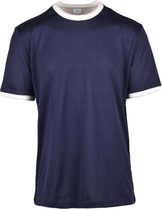 Eleventy T-Shirt - Heren - T-shirts - Blauw - L - Katoen - Tops