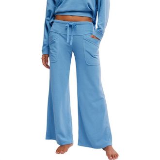 Free People Staycation Lounge Pant In Blissful Blue