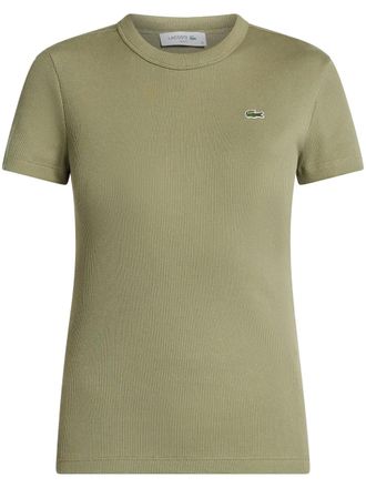 Lacoste T-shirt met logopatch - Groen