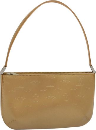 Louis Vuitton Mat Fowler Handbag Monogram Vernis Gold Leather Handbag (Pre-Owned)