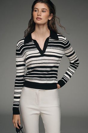 Reformation Hermia Merino Wool Polo Pullover