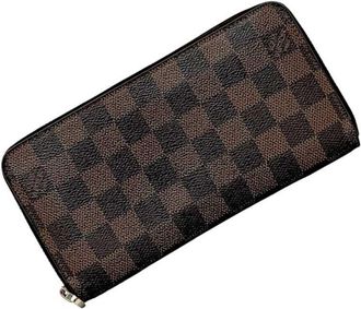 Louis Vuitton Brown Damier Canvas Ebene Damier Canvas Long Wallet (Bi-Fold) (Pre-Owned)
