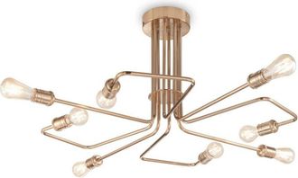 Ideal Lux Ideal Lux - Triumph - L&aacute;mpara De Techo Con M&uacute;ltiples Brazos, 8 Luces, Lat&oacute;n Antiguo