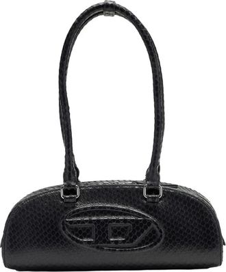 Diesel Tassen, Dames, Zwart, ONE Size, Leer, 1DR Dome Schoudertas