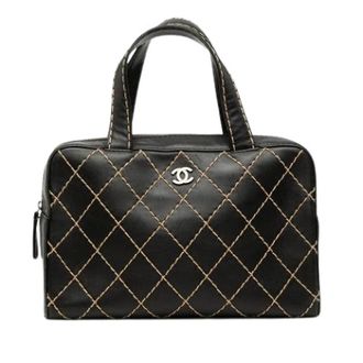 Chanel Pre-owned Quilted Lambskin Handbag - Dames - Vintage Handtas - Zwart - ONE Size - Leer - Vintage