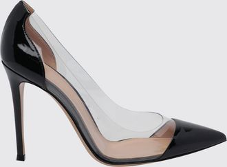 Gianvito Rossi D&eacute;collet&eacute; in pelle verniciata e PVC con tacco a spillo e punta a mandorla