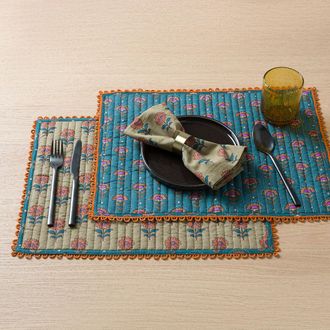 La Redoute Interieurs Set van 2 placemats, voilekatoen, Zephyr