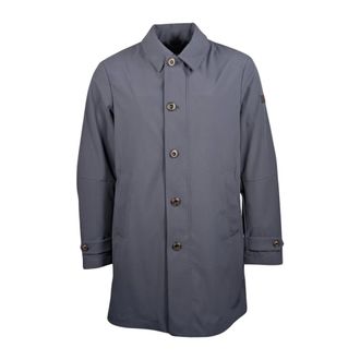 Peuterey Single-Breasted Coats, male, Blue, Size: 3XL Garretson Srt 05 Trench