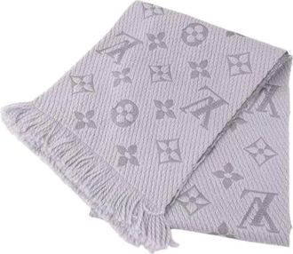 Louis Vuitton Pre-owned Scarves, female, Gray, Size: ONE SIZE Pre-owned Canvas Scarf