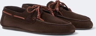 Ancient Greek Sandals Pliario suede boat shoes