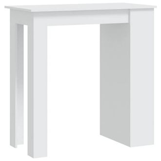 Berkfield Home Bar Table with Storage Rack White 102x50x103.5 cm Engineered Wood