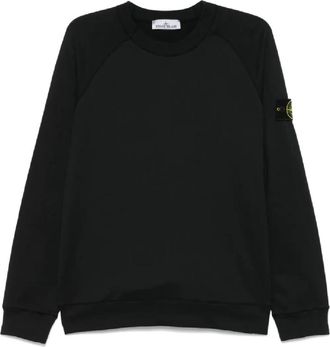Stone Island Casual Katoenen Sweatshirt - Heren - Sweatshirts - Zwart - XL - Katoen - Hoodies & sweatvesten