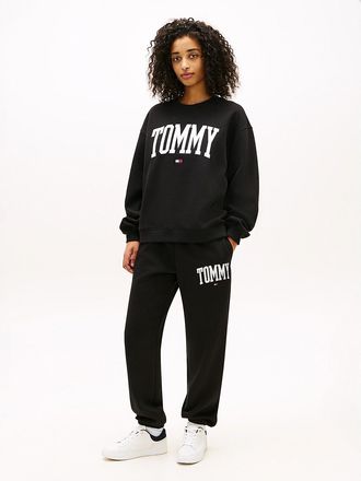 Tommy Hilfiger Womens Varsity Tommy Logo Sweatpant - Black - XXS