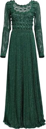 Elie Saab Gehaakte jurk - Groen