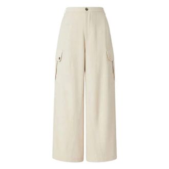 Pinko Wide Trousers, female, Beige, Size: XS Wide Trousers