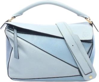 Loewe Pre-owned Puzzle Leather 2way Bag - - Pre-owned - Donna - Blu - ONE SIZE