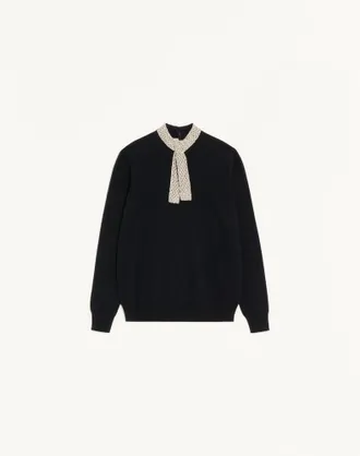 Valentino Maglia In Lana Ricamata Donna NERO XL