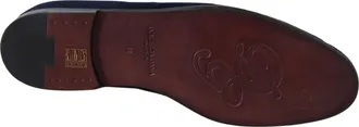 Dolce & Gabbana Blue Suede Caiman Loafers Slippers Mens Shoes