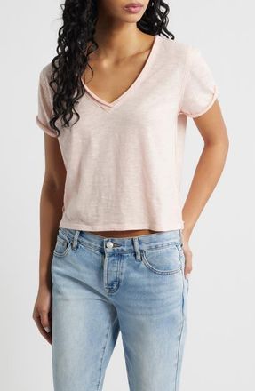 Free People Take Two T-Shirt in Blushing Peony Combo at Nordstrom, Size X-Large