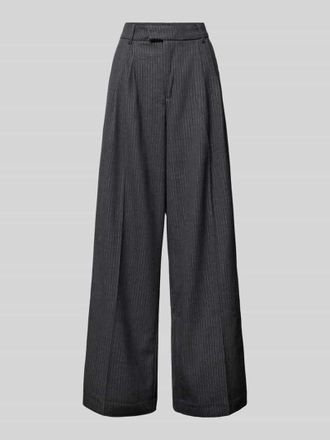 Pepe Jeans London Bundfaltenhose mit Viskose-Anteil Modell PRISCILA in Mittelgrau, Gr&ouml;&szlig;e XL