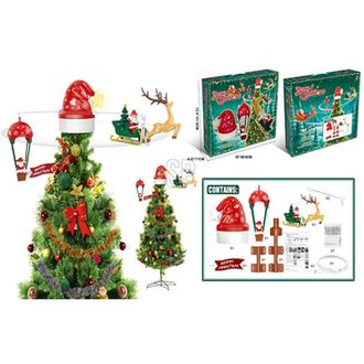 Basics Adorno Movil Rotatorio Santa Claus Para Punta Del Arbol