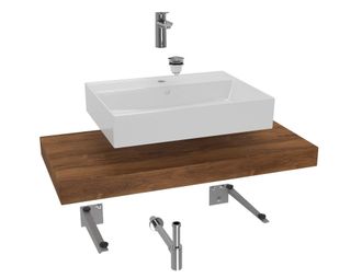 Puma Naturel Conjunto De Ba&ntilde;o Grohe Con Lavabo Dolce 100x8x50 Cm, Roble Charleston Ksetdo14