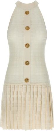 Balmain Tartan Knit Mini Dress