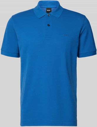 HUGO BOSS Regular Fit Poloshirt aus reiner Baumwolle Modell PALLAS in Blau, Gr&ouml;&szlig;e XXXL