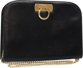 Ferragamo Tweedehands leren schoudertassen - Dames - Vintage Schoudertas - Zwart - ONE Size - Leer - Vintage