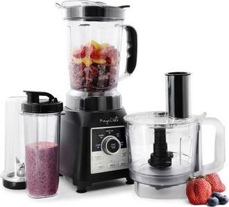 MegaChef 1400 Watt Knob Panel 8 Cup Blender with Food Processor and 2 To-Go Cups in Black at Nordstrom